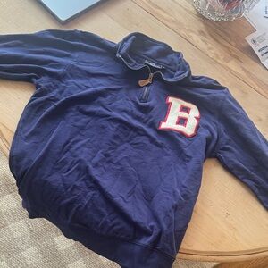 Navy Blue Quarter-Zip Sweater Vintage Bermuda